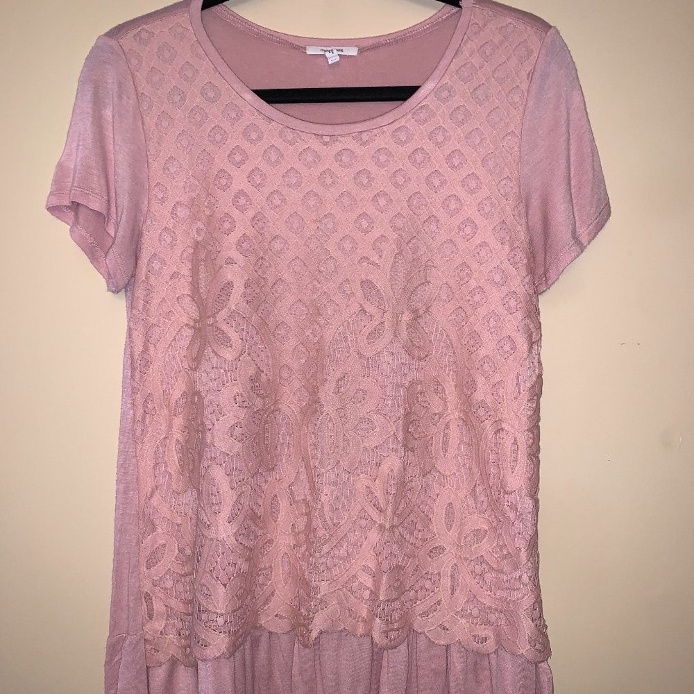 Light pink lace shirt